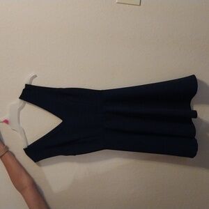 Navy blue minidress with cute back cutout